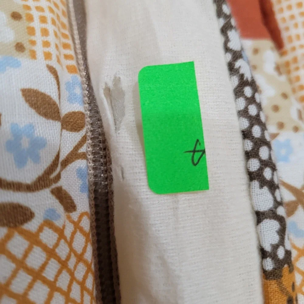 Vintage 70's Sleeping Bag Zip Up Blanket patchwork‎